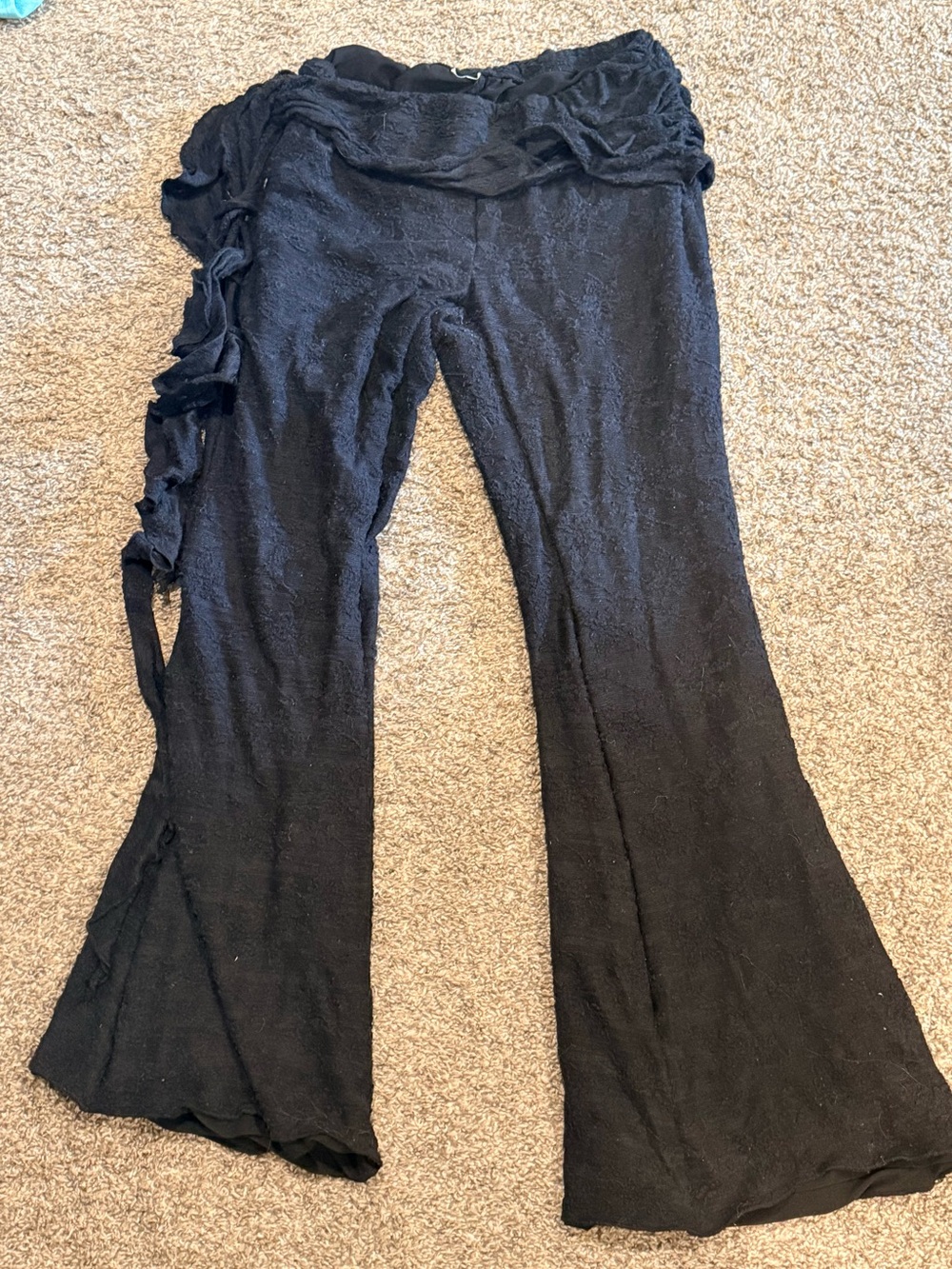 Lace Flared Lounge Pants - Soft Pull-On Bottoms